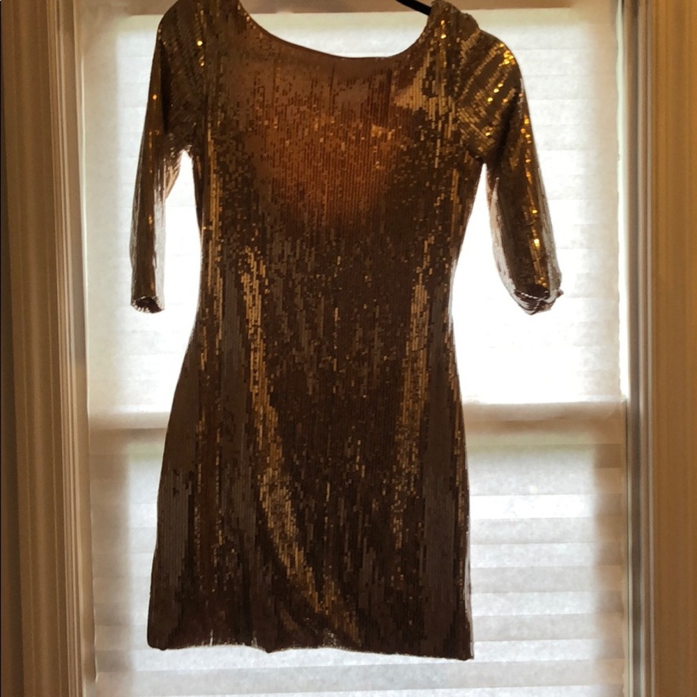 Gold sparkly sequin dress